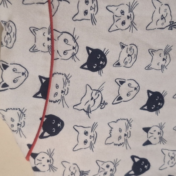 Boden Brushed Cotton Pyjama Shirt Cat Print Size M NWT - Picture 8 of 11